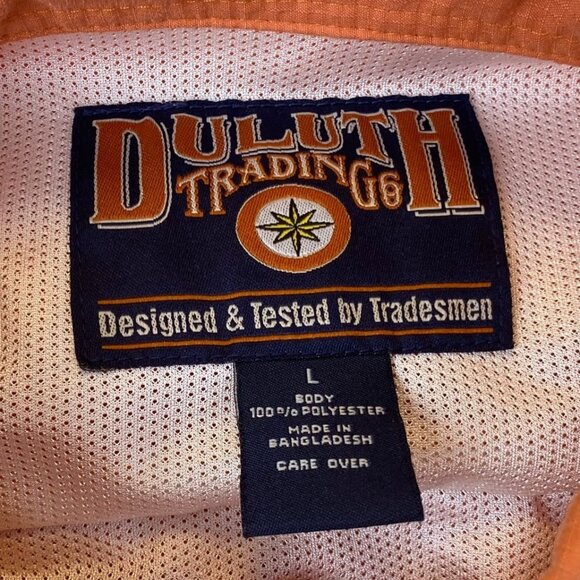 Duluth Trading Men's Shirt L Button-Up Orange Long Sleeve - Picture 3 of 8